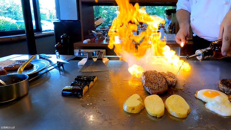 一ッ葉ミヤチク 専属シェフが目の前で宮崎牛を焼いてくれる鉄板焼きステーキ店 宮崎さんぽ